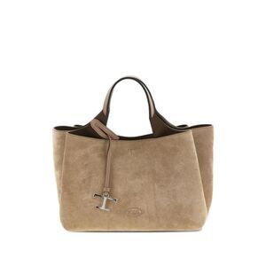 TOD S Tod's Suede Leather Tote Bag Women TAUPE Handbags